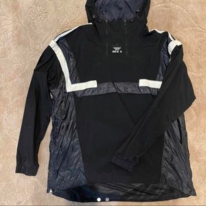 Black and White Adidas Windbreaker
